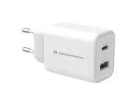 Conceptronic Ladegerät 2Port 33W 1xUSB-C PD weiß