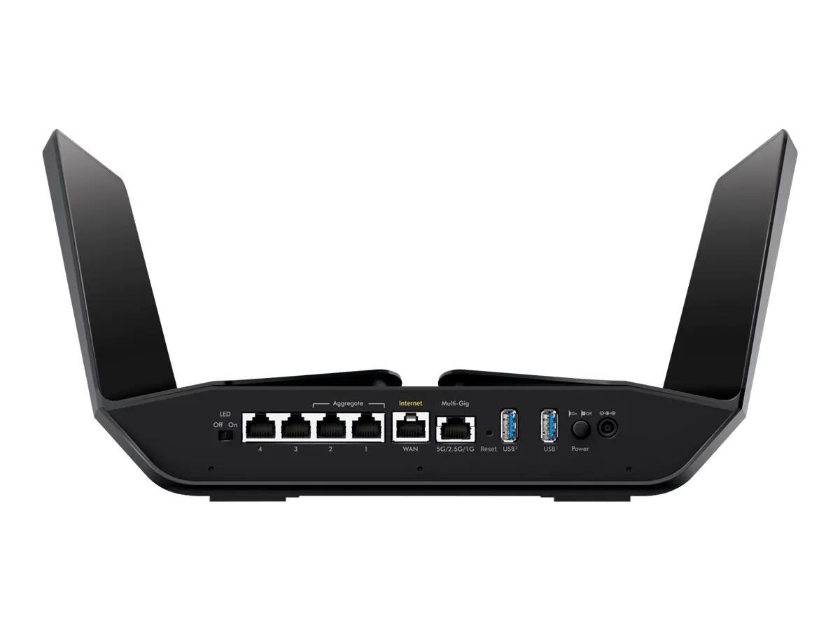 Netgear Nighthawk RAX120 - Wireless Router 5-Port-Switch - 1GbE, 5GbE, 2.5GbE - Wi-Fi 6 - Dual-Band
