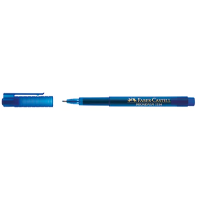 FABER-CASTELL Faserschreiber Broadpen Document blau 10 Stk. 155451