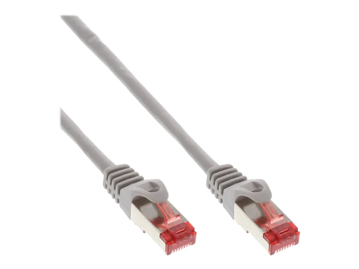 InLine - Patch-Kabel - RJ-45 (M) bis RJ-45 (M) - 1.5 m - SFTP, PiMF - CAT 6 - geformt, ohne Haken - Grau