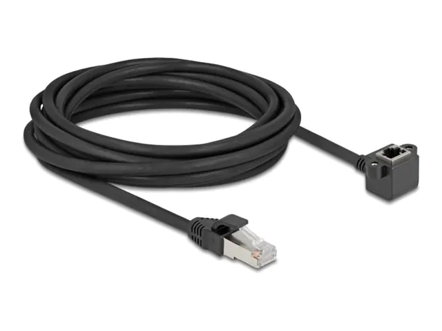 Delock Netzwerk Verlängerungskabel RJ45 Stecker zu Buchse 90° gewinkelt Cat.6 F/UTP 5 - Verlänger