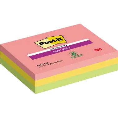 Post-it Haftnotiz Meeting Notes 8670-3SS-EU 203x152mm sort. 3x70Bl. Post-it Haftnotiz Meeting Notes 8670-3SS-EU 203x152mm sort. 3x70Bl.
