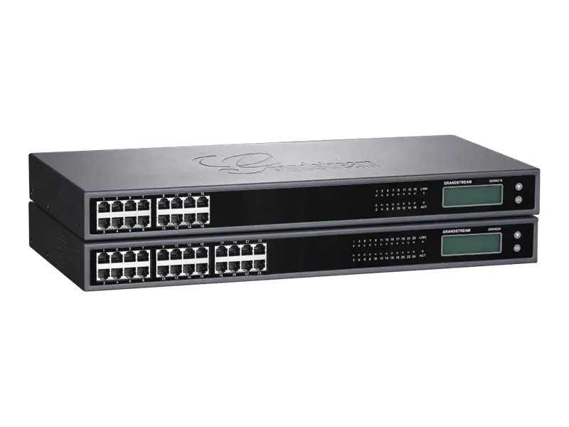 Grandstream GXW4224 - VoIP-Telefonadapter - 24 Anschlüsse - 1GbE Voice-/Faxkarte - Analogsteckplätze: 24 - 1U - Rack-montierbar