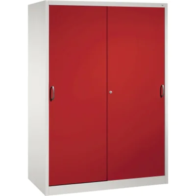 C P Stahlschrank 2169-00 S10097 lichtgrau rubinrot 4 Fachböden 160.0 x 60.0 216900S10097