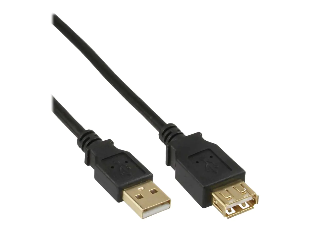 InLine - USB-Verlängerungskabel - USB (W) zu USB (M) - 50 cm - Schwarz InLine - USB-Verlängerungskabel - USB (W) zu USB (M) - 50 cm - Schwarz