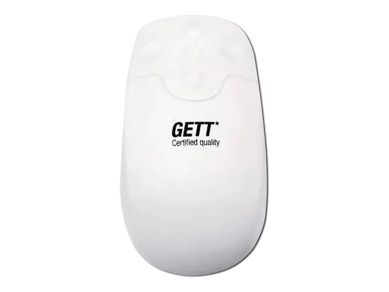 GCQ - Maus - rechts- und linkshändig - optisch - 5 Tasten - kabellos - 2.4 GHz - kabelloser Empfänger (USB) - weiß