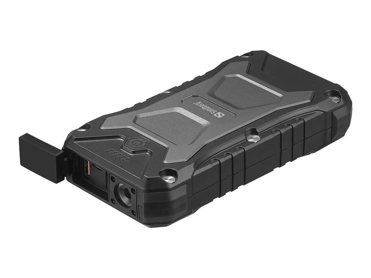 Sandberg Active Survivor - Powerbank - 20000 mAh - 74 Wh - 30 Watt - 3 A - PD, QC 3.0 - 3 Ausgabeanschlussstellen (2 x USB, 24 pin USB-C) - auf Kabel: USB-C