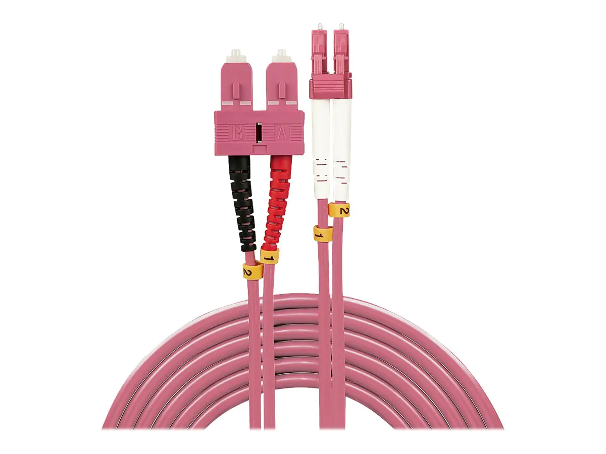 Lindy - Patch-Kabel - SC multi-mode (M) zu LC Multi-Mode (M) - 10 m - Glasfaser - Duplex - 50/125 Mikrometer - OM4 - halogenfrei - lila Lindy - Patch-Kabel - SC multi-mode (M) zu LC Multi-Mode (M) - 10 m - Glasfaser - Duplex - 50/125 Mikrometer - OM4 - halogenfrei - lila