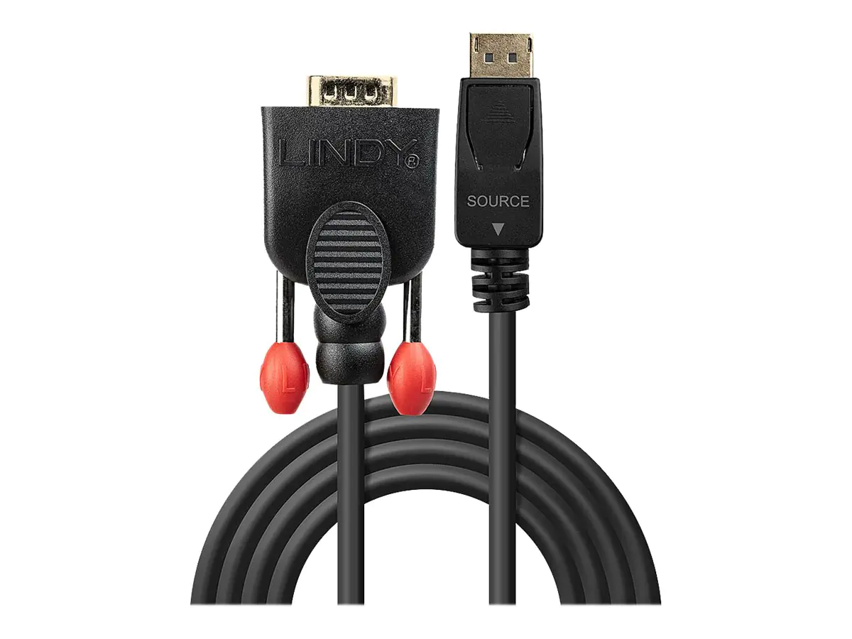 Lindy 41940, 0,5 m, VGA (D-Sub), DisplayPort, Männlich, Männlich, Gold