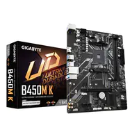 Gigabyte B450M K - 1.0 - Motherboard - micro ATX - Socket AM4 - AMD B450 Chipsatz - USB 3.1 Gen 1 - Gigabit LAN - Onboard-Grafik (CPU erforderlich) - HD Audio (8-Kanal)