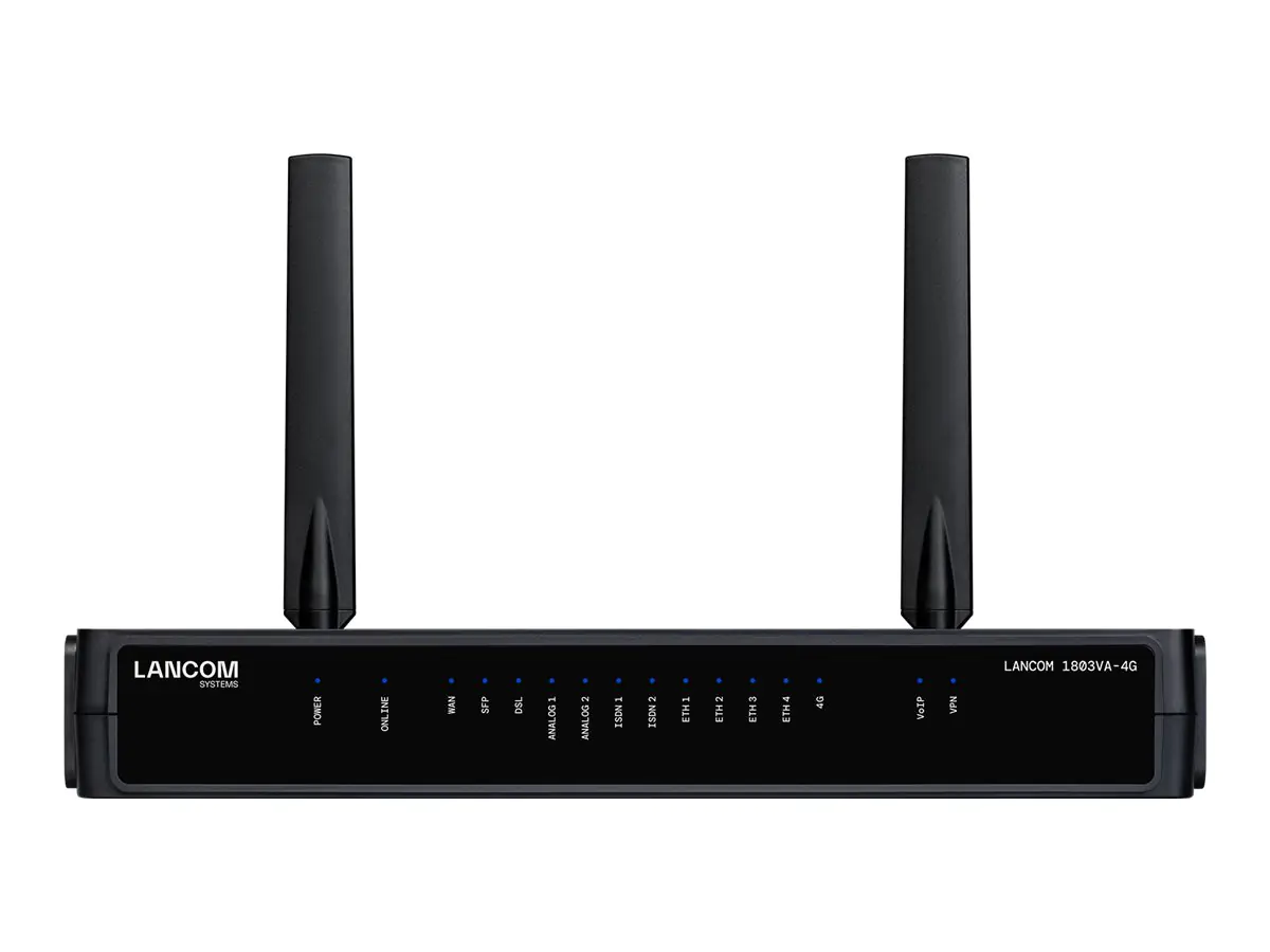 LANCOM 1803VA-4G - Wireless Router - VDSL 4-Port-Switch - 1GbE - 3G, 4G - VoIP-Gateway - wandmontierbar
