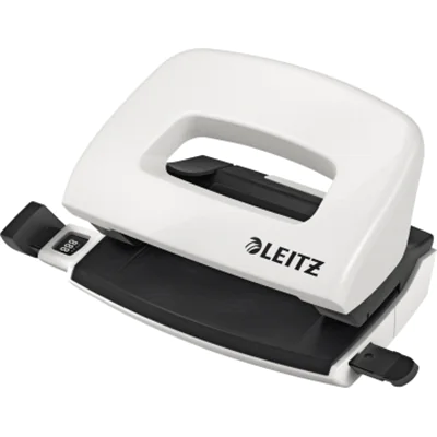 Leitz Locher NeXXt WOW Mini 8 cm 10 Bl. (80 g/m²) mit Anschlagschiene weiß