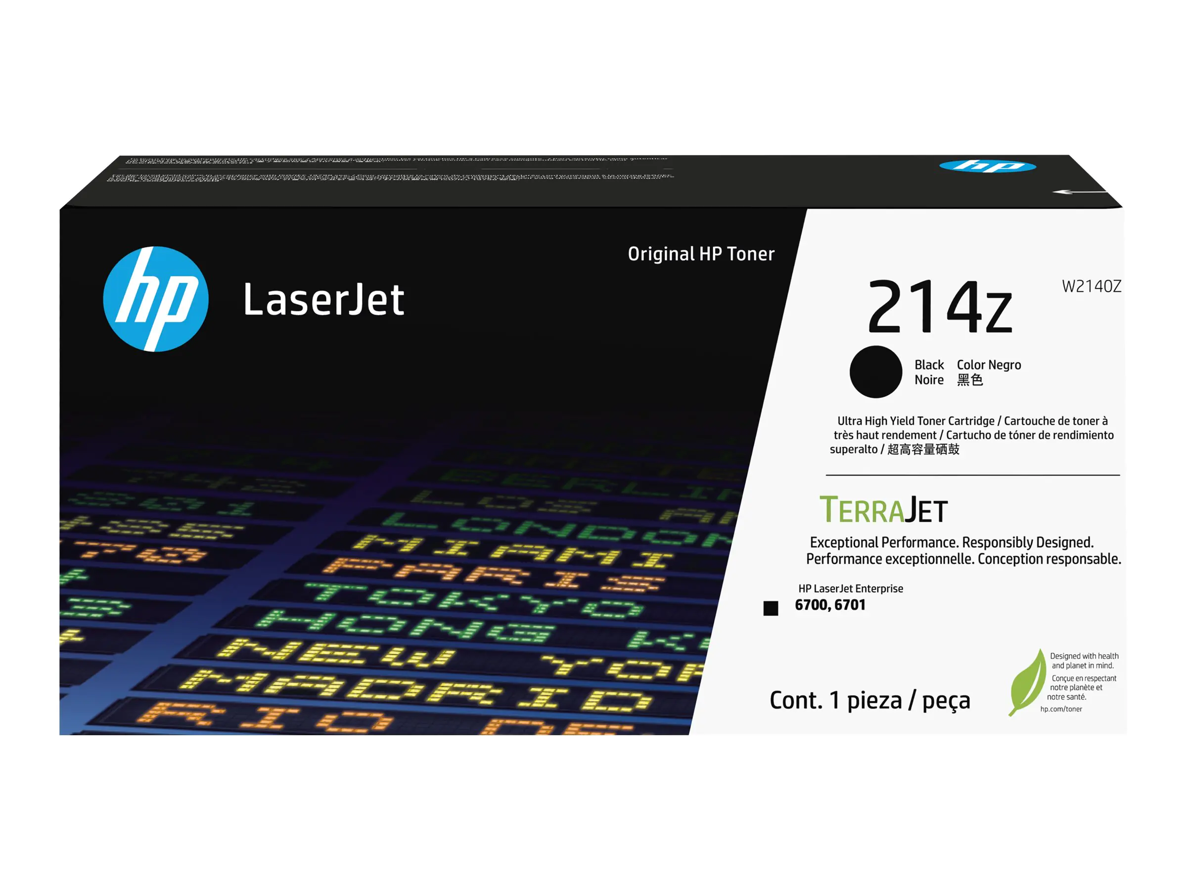 HP 21AZ - Ultra High Yield - Schwarz - original - LaserJet - Tonerpatrone (W2140Z) - für Color LaserJet Enterprise 6700dn, 6701dn
