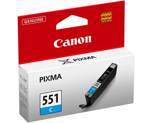 Canon CLI-551C - 7 ml - Cyan - Original - Tintenbehälter - für PIXMA iP8750, iX6850, MG5550, MG5650, MG5655, MG6450, MG6650, MG7150, MG7550, MX725, MX925 Canon CLI-551C - 7 ml - Cyan - Original - Tintenbehälter - für PIXMA iP8750, iX6850, MG5550, MG5650, MG5655, MG6450, MG6650, MG7150, MG7550, MX725, MX925