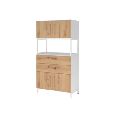 Hammerbacher Regalschrank FlexWall 800 x 1.532 x 417 mm (B x H x T) Flügeltür ohne Rollen Holz