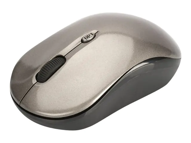Ednet Notebook Mouse - Maus - rechts- und linkshändig - optisch - 3 Tasten - kabellos - 2.4 GHz - kabelloser Empfänger (USB) - Schwarz, Anthrazit