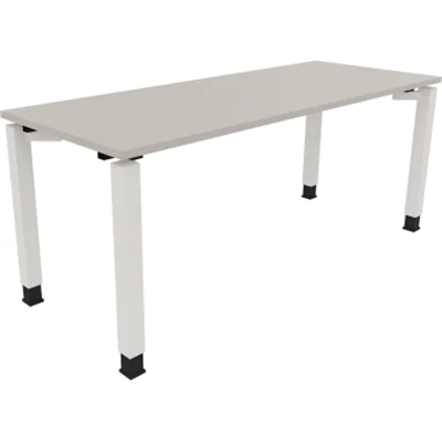 Schreibtisch Vierfuß Quadratrohr B1800xT700xH680-820 ws/Lichtgrau Schreibtisch Vierfuß Quadratrohr B1800xT700xH680-820 ws/Lichtgrau