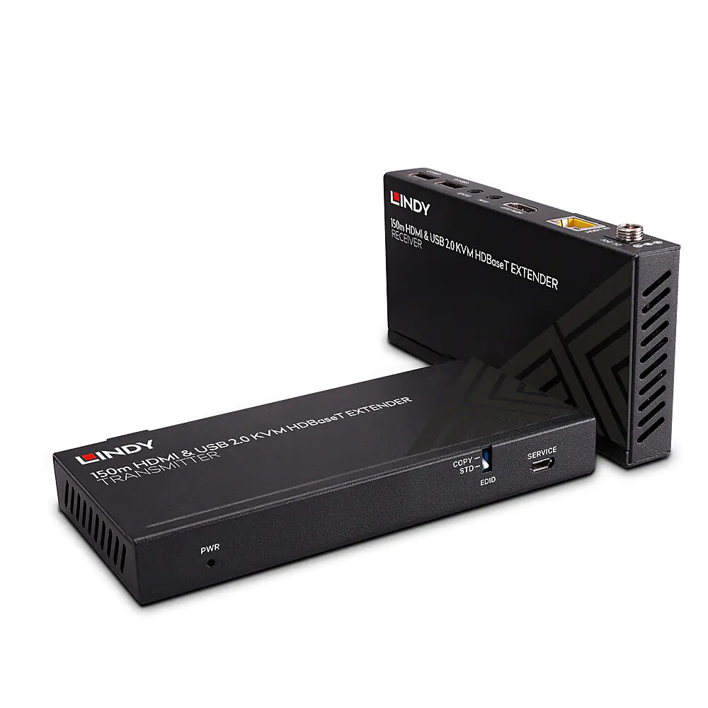 Lindy - Sender und Empfänger - KVM / Audio / USB / Infrarot / Netzwerk-Extender - USB 2.0, HDMI, HDBaseT - über CAT 6 - bis zu 150 m