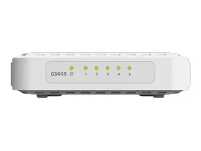 NETGEAR GS605v4 - Switch - unmanaged - 5 x 10/100/1000 - Desktop NETGEAR GS605v4 - Switch - unmanaged - 5 x 10/100/1000 - Desktop