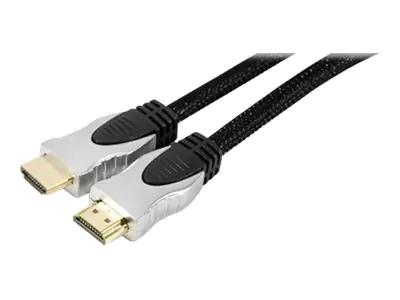 exertis Connect - HDMI-Kabel mit Ethernet - HDMI männlich zu HDMI männlich - 1 m - Schwarz - 4K Unterstützung