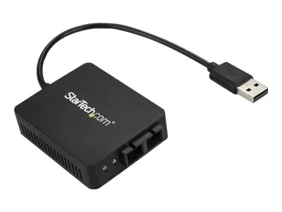 StarTech USB 2.0 auf LWL Konverter - 100BaseFX SC - USB 2.0 auf Ethernet Netzwerk Adapter - 2 Km MM - Windows / Mac / Linux - Netzwerkadapter - USB 2.0 - 100Base-FX/100Base-SC x 1 - 1310 nm - Schwarz