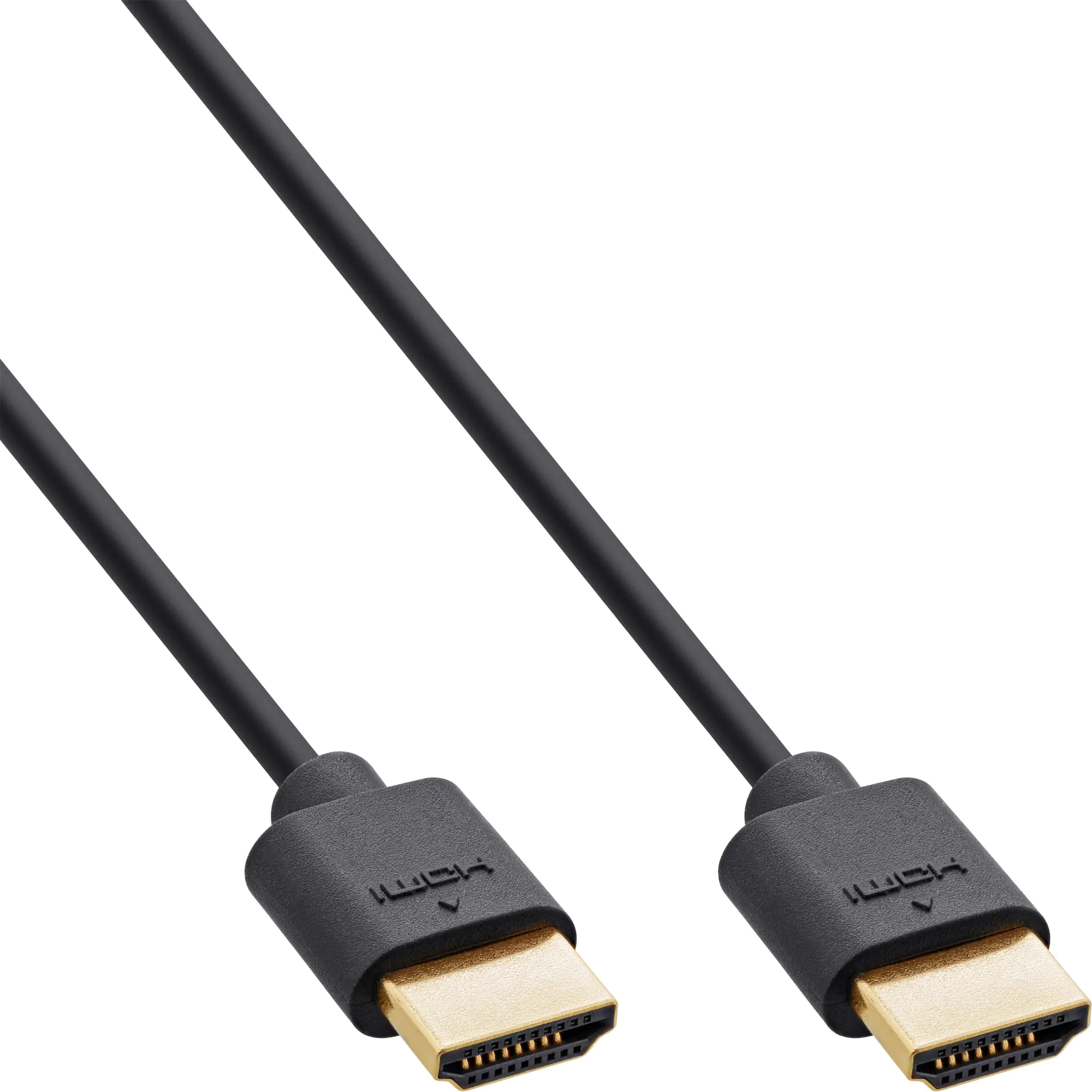InLine - Ultra High Speed - HDMI-Kabel mit Ethernet - HDMI männlich zu HDMI männlich - 1 m - Dreifachisolierung - Schwarz - Unterstützung für 3D-Video