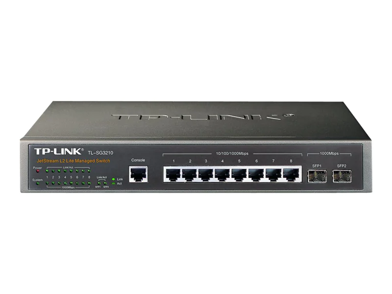 TP-Link JetStream TL-SG3210 - Switch - managed - 8 x 10/100/1000 - Desktop, an Rack montierbar TP-Link JetStream TL-SG3210 - Switch - managed - 8 x 10/100/1000 - Desktop, an Rack montierbar