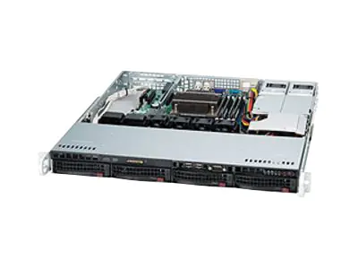 Supermicro SC813M FTQC-R407CB - Rack-Montage - 1U - ATX - SATA/SAS - Hot-Swap 400 Watt - Schwarz