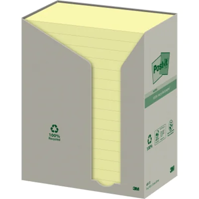 Post-it Haftnotiz Recycling Notes 655-1T 127x76mm gelb 16 St./Pack.