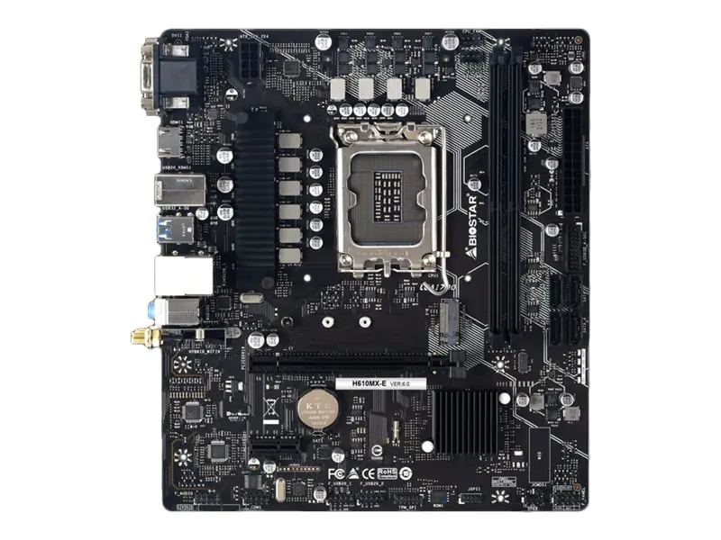 Biostar H610MX-E - Motherboard - micro ATX - LGA1700-Sockel - H610 Chipsatz - USB 3.2 Gen 1 - Gigabit LAN - Onboard-Grafik (CPU erforderlich) - HD Audio (8-Kanal)
