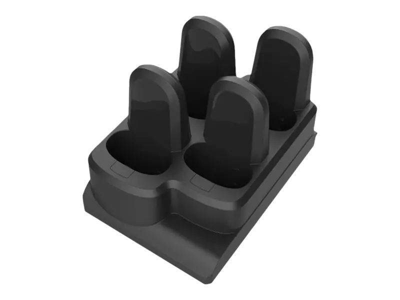 Zebra 4-Slot Device Cradle Adapter Cup - Ladestation für Barcode-Scanner - Ausgangsanschlüsse: 4 - schwarz - für Zebra CS60, CS6080, CS60-HC