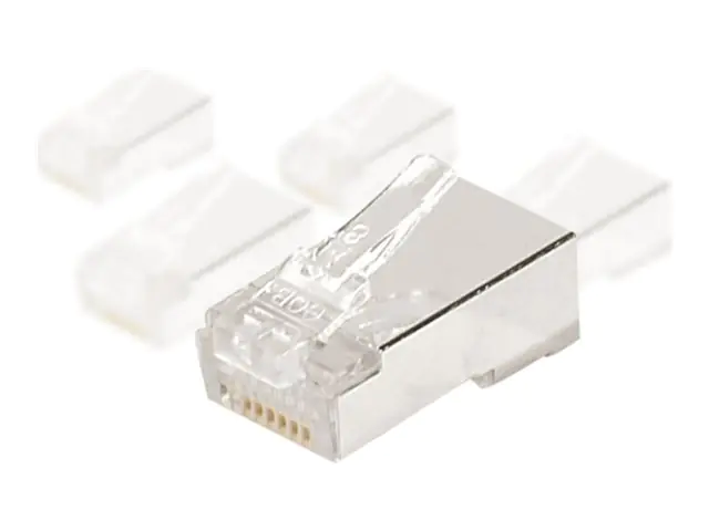 exertis Connect Dexlan 920580 - RJ-45 - Transparent - Cat6 - S/UTP (STP) - Gold - 10 Stück