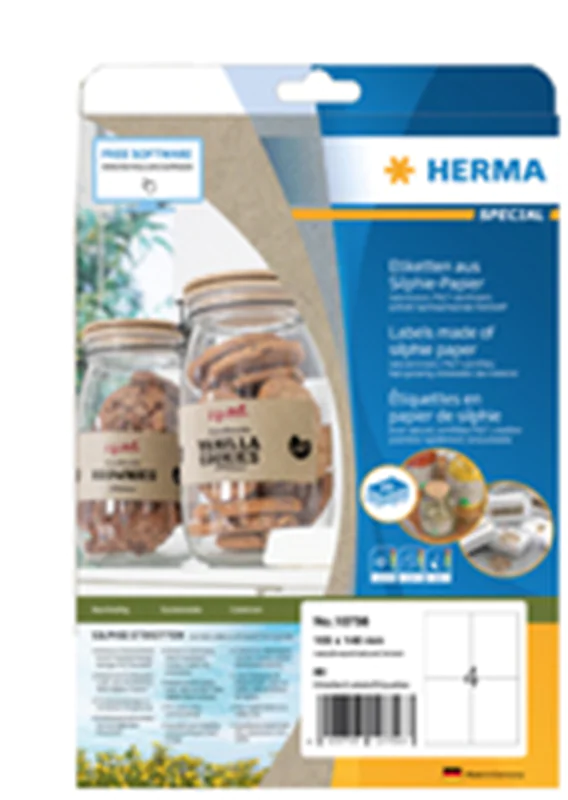 HERMA Universal-Etiketten 105 x 148 mm 20 Blatt Braun - Etiketten/Beschriftungsbänder