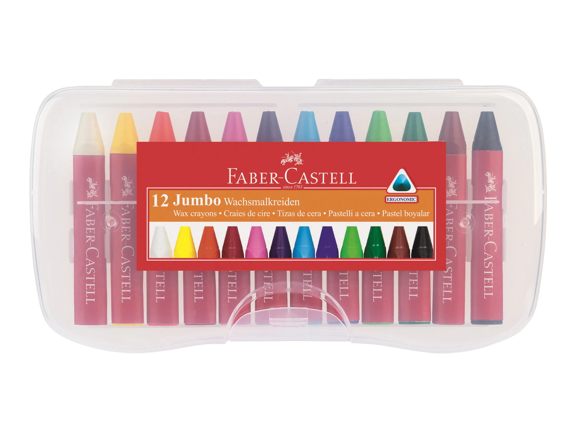 FABER-CASTELL Jumbo - Farbstift - Wachs (Packung mit 12) 120011