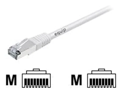 equip - Patch-Kabel - RJ-45 (M) zu RJ-45 (M) - 0.5 m - FTP - CAT 6a - geformt - Rot