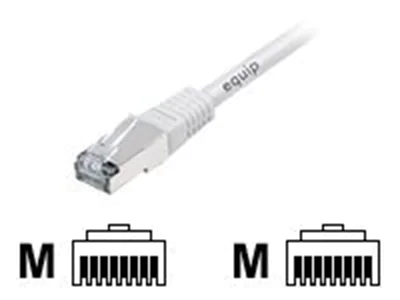 equip - Patch-Kabel - RJ-45 (M) zu RJ-45 (M) - 50 cm - SSTP-Kabel - CAT 6a - geformt - weiß