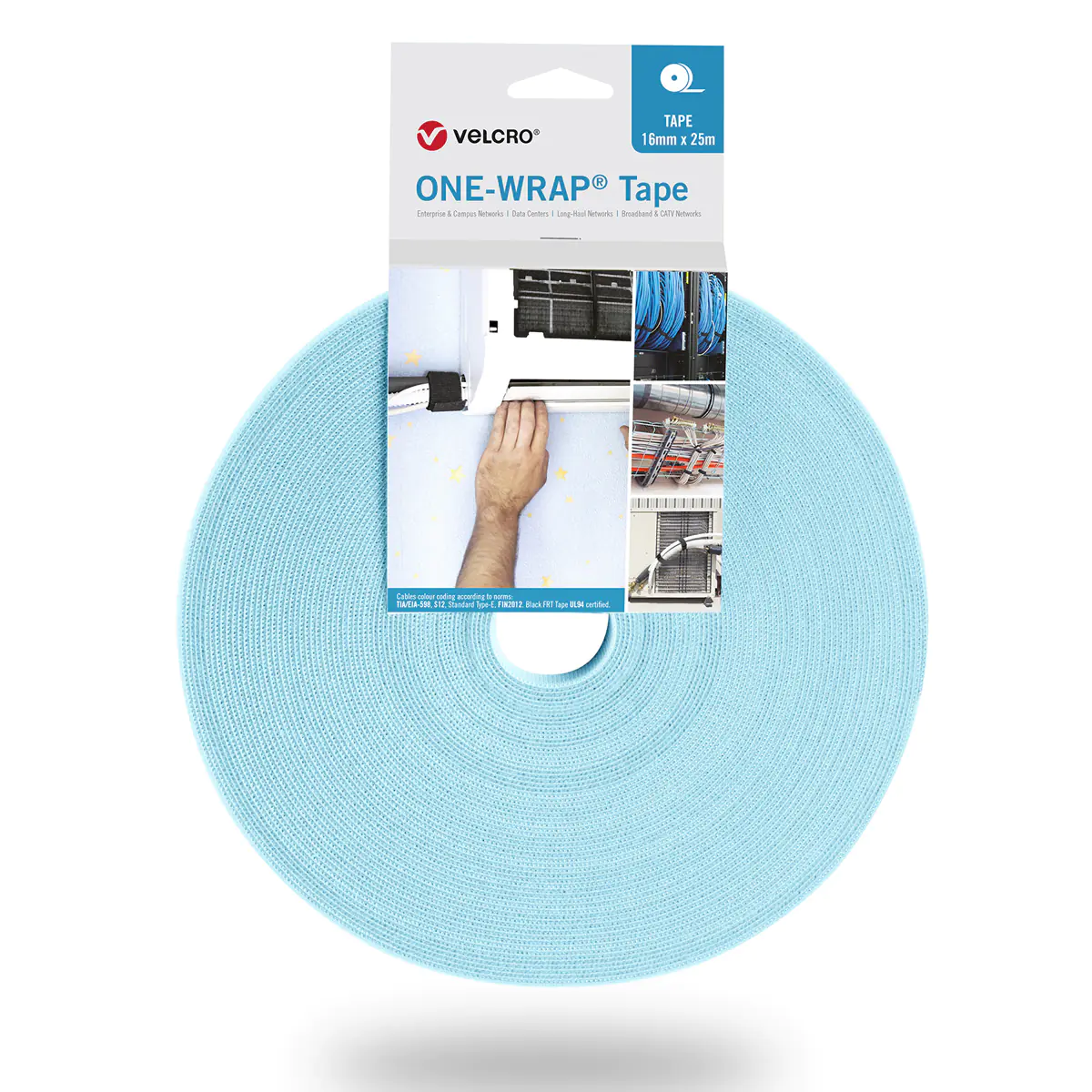 VELCRO One Wrap Band 25m 13mm Aqua VEL-OW64123 VELCRO One Wrap Band 25m 13mm Aqua VEL-OW64123