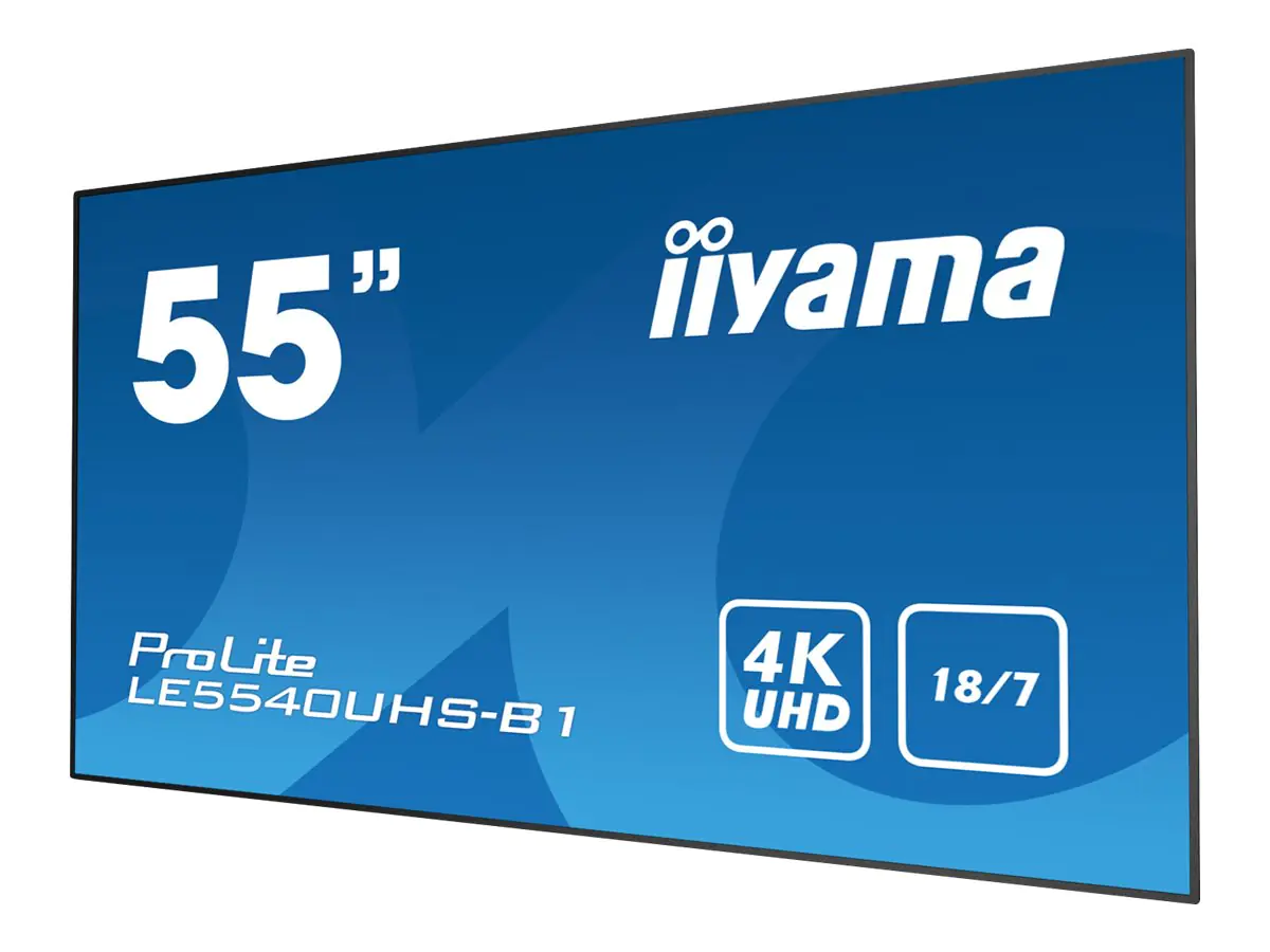 Iiyama ProLite LE5540UHS-B1 - 140 cm (55") Diagonalklasse (138.68 cm (54.6") sichtbar) LCD-Display mit LED-Hintergrundbeleuchtung - Digital Signage - Android - 4K UHD (2160p) 3840 x 2160 - mattschwarz