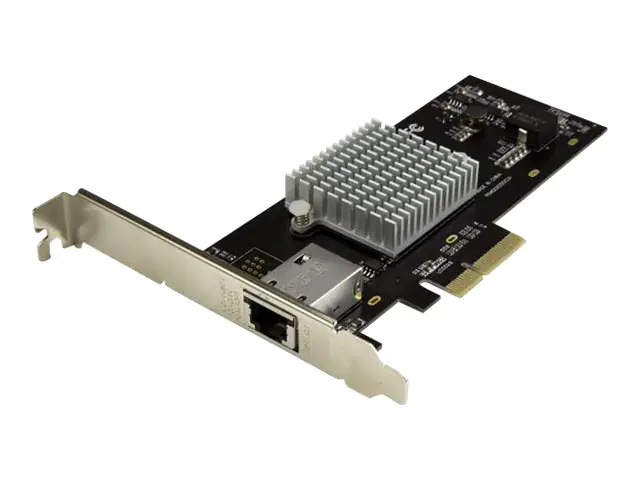 StarTech 1 Port 10G Ethernet PCI Express Netzwerkkarte - 10GbE NIC mit Intel X550-AT Chip - 10GBase-T / NBASE-T Compliant - Netzwerkadapter - PCIe 2.0 Low-Profile - 10Gb Ethernet x 1 - Schwarz - für P/N: BNDTB10GI, BNDTB210GSFP, BNDTB310GNDP, BNDTB410GSFP