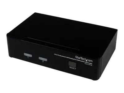 StarTech 2 Port DisplayPort USB KVM Switch - DisplayPort KVM Umschalter mit Audio - Hochauflösender DisplayPort Desktop Umschalter - KVM-/Audio-Switch - 2 x KVM/Audio - 1 lokaler Benutzer - Desktop - für P/N: DP4N1USB6, IM12D1500P, SVA12M2NEUA, SVA12M5NA StarTech 2 Port DisplayPort USB KVM Switch - DisplayPort KVM Umschalter mit Audio - Hochauflösender DisplayPort Desktop Umschalter - KVM-/Audio-Switch - 2 x KVM/Audio - 1 lokaler Benutzer - Desktop - für P/N: DP4N1USB6, IM12D1500P, SVA12M2NEUA, SVA12M5NA