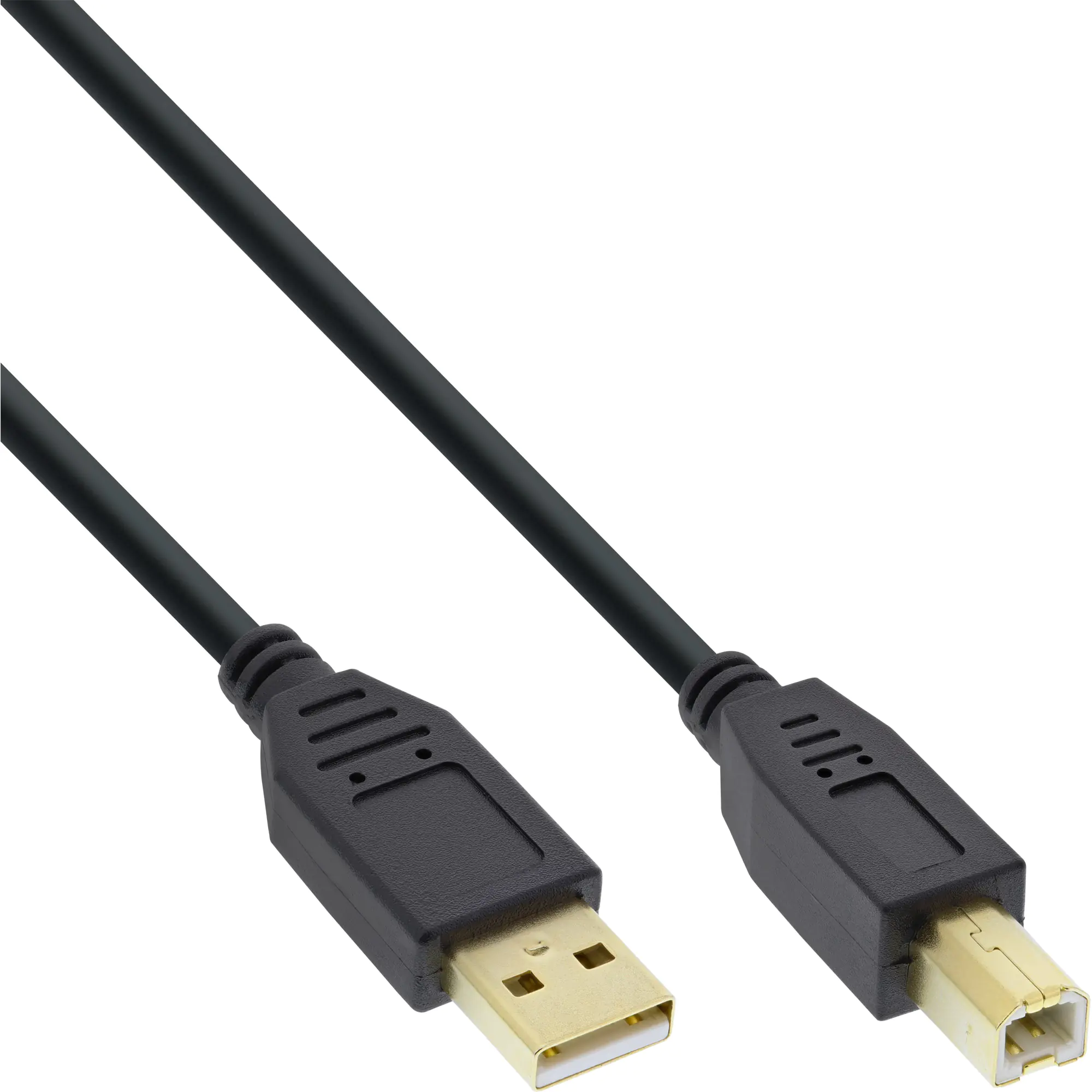 InLine - USB-Kabel - USB (M) zu USB Typ B (M) - USB 2.0 - 1 m - bis zu 480 Mbps - Schwarz (Packung mit 100)