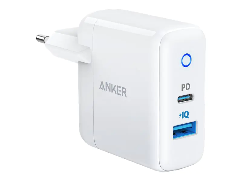 Anker PowerPort - Netzteil - 35 Watt - 3 A - PD, IQ - 2 Ausgabeanschlussstellen (24 pin USB-C, USB)