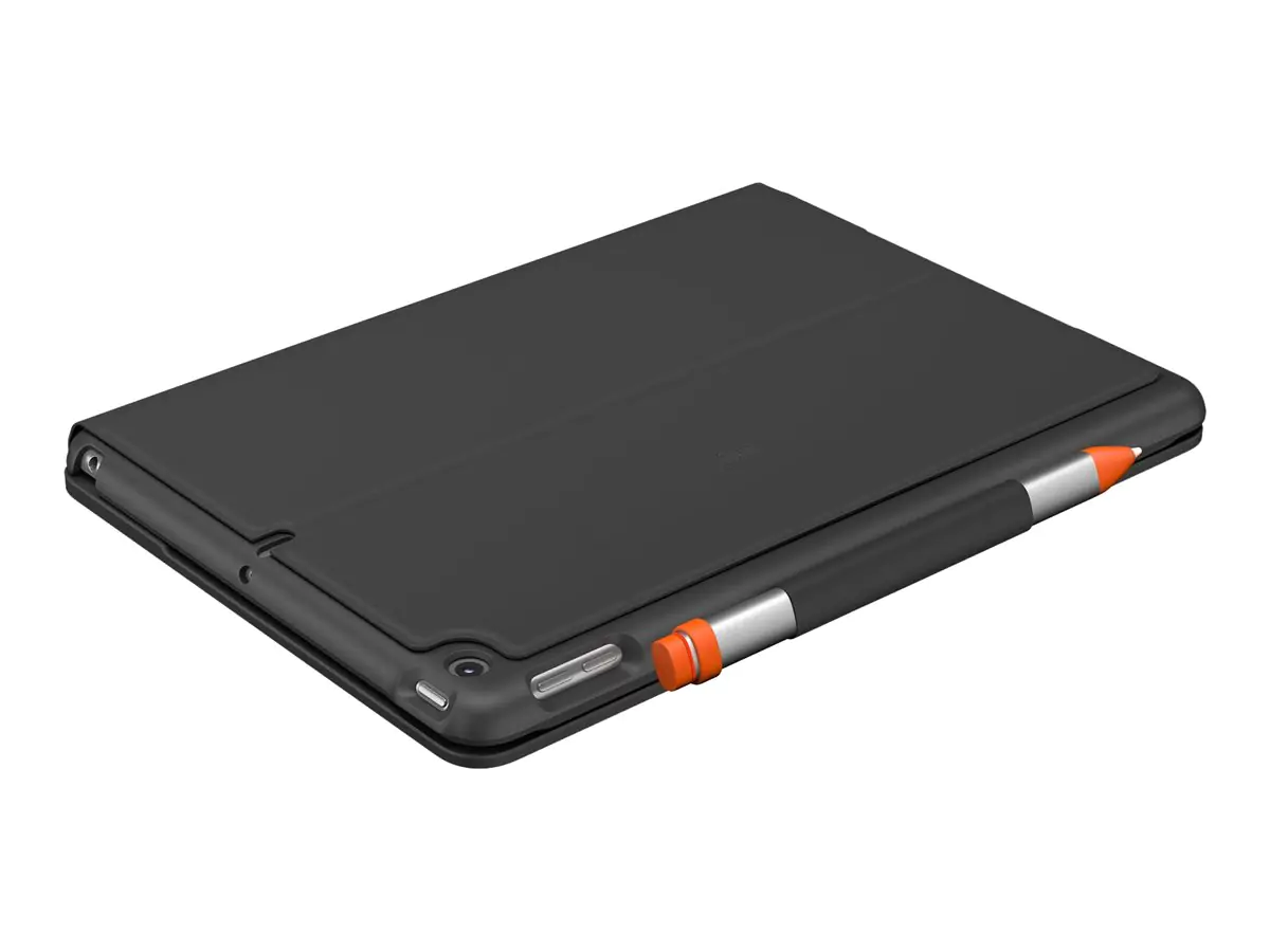 Logitech Slim Folio - Tastatur und Foliohülle - kabellos - Bluetooth - QWERTY - Spanisch - Graphite - für Apple 10.2-inch iPad (7. Generation, 8. Generation, 9. Generation) 920-009478