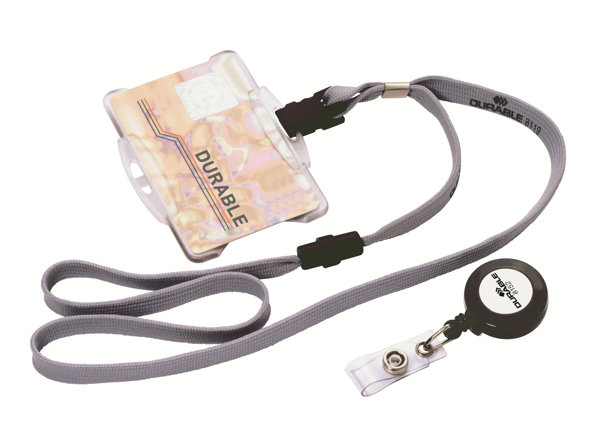 Durable Kartenhalter - für 54 x 85 mm - Clip - durchsichtig (Packung mit 25) 8118-19