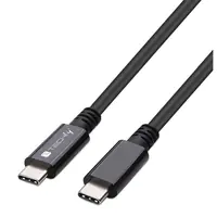 TECHly - USB-Kabel - 24 pin USB-C (M) zu 24 pin USB-C (M) - USB 3.2 / USB4 Gen 3x2 / Thunderbolt 4 - 3 A - 80 cm - USB-Stromversorgung (100 W), unterstützt 8K 60 Hz (7680 x 4320) - Schwarz