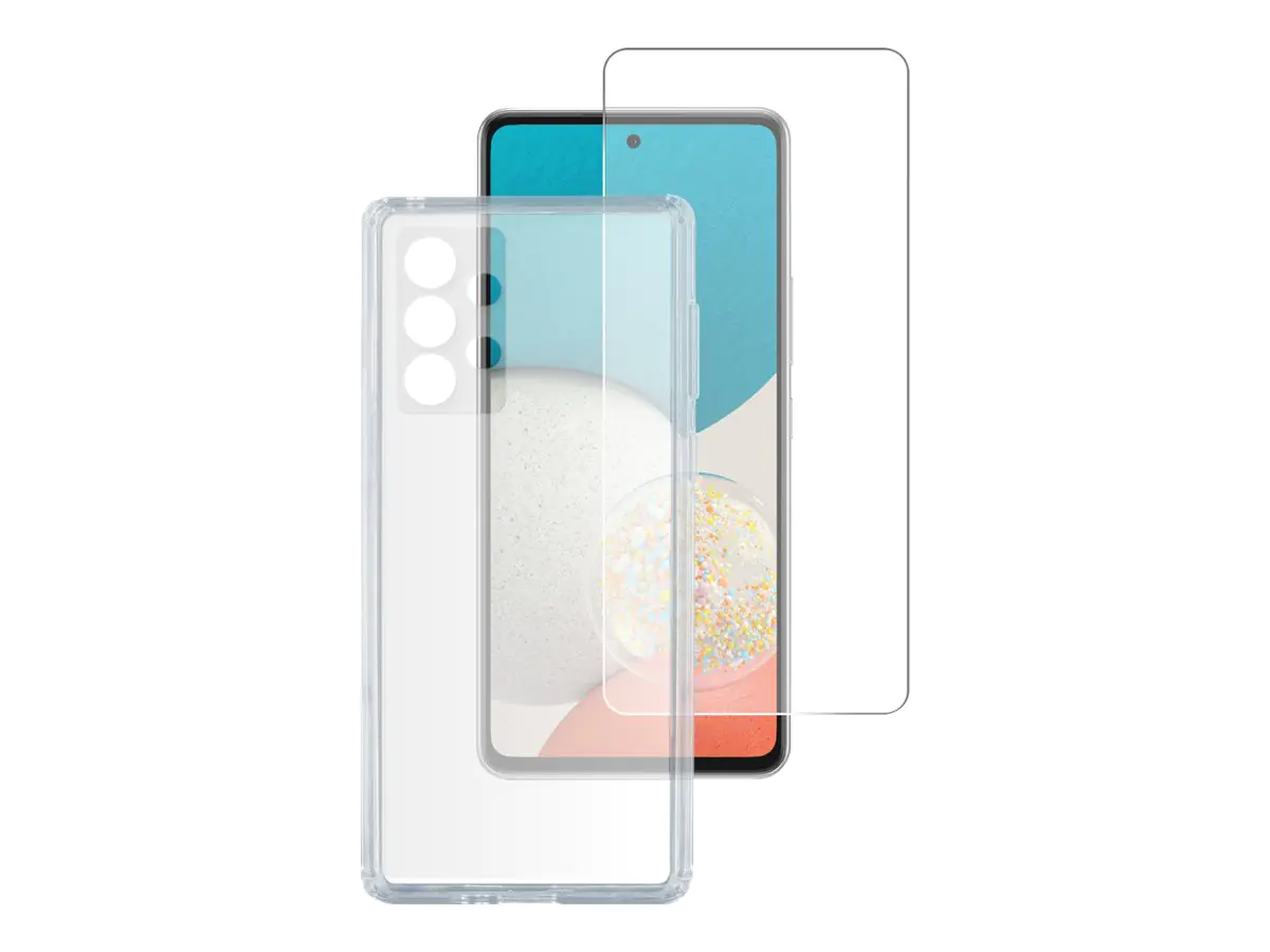 4smarts - 360° starter set - Schutzhülle hintere Abdeckung für Mobiltelefon - Temperglas, Thermoplastisches Polyurethan (TPU) - durchsichtig - für Samsung Galaxy A53 5G