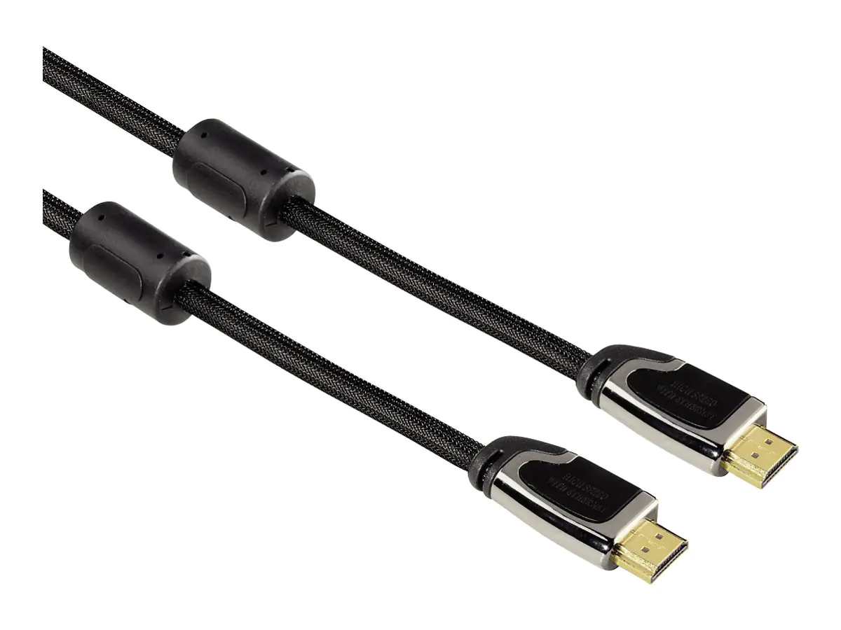 Hama High Speed HDMI Cable - HDMI-Kabel - HDMI männlich zu HDMI männlich - 1.5 m - abgeschirmt - Schwarz