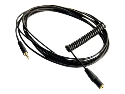 RØDE VC1 - Audioverlängerungskabel - mini-phone stereo 3.5 mm männlich zu mini-phone stereo 3.5 mm weiblich - 3 m - abgeschirmt - Schwarz - gewickelt - für RØDE Stereo VideoMic, Stereo VideoMic PRO, VideoMic, VideoMic GO, VideoMic PRO