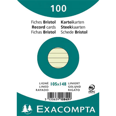 Exacompta Karteikarte 10849SE DIN A6 liniert grün 100 St./Pack. Exacompta Karteikarte 10849SE DIN A6 liniert grün 100 St./Pack.