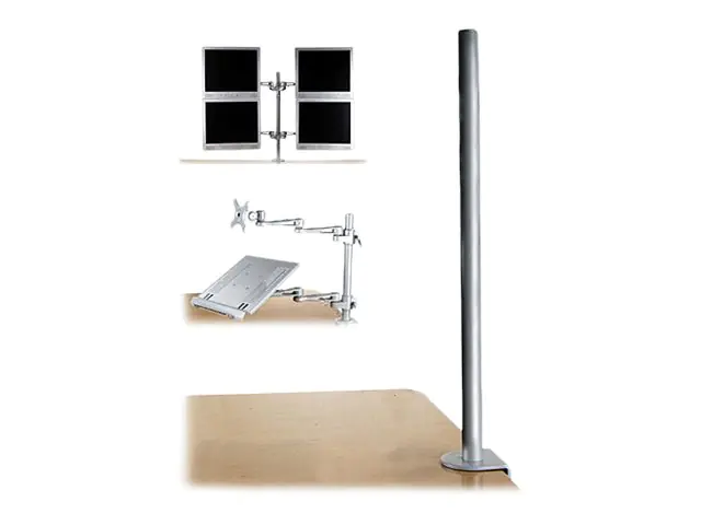 Lindy Desk Clamp Pole - Montagekomponente (C-Klammer, Montagestange) - für LCD-Display/Notebook - Metall - Silber - Schreibtisch
